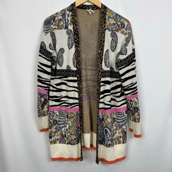 Anthropologie Bohemian‎ Bricolage Knit Patchwork Cardigan Sweater XS - Picture 3 of 10